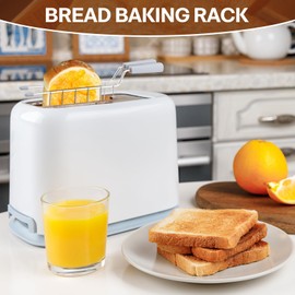 YWJLQH Toast Slice Holder Toaster Warming Rack Practical Stainless Steel Kitchen Tool Sandwich Cage Bread Toast Rack for Baking Home, Gray