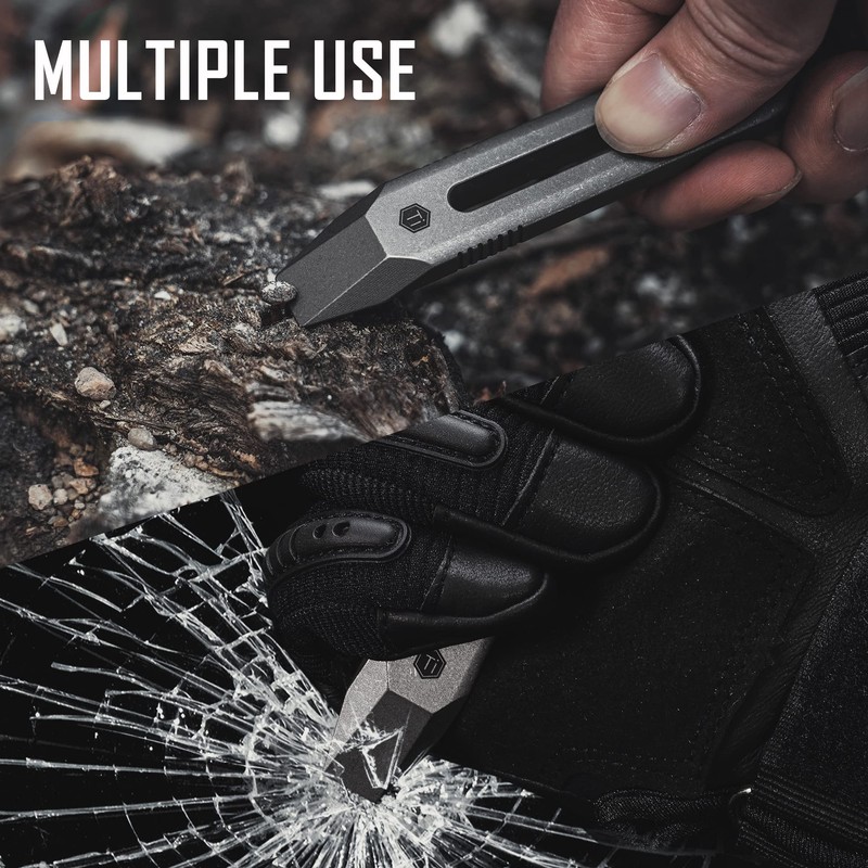 KeyUnity KR00 EDC Pocket Pry Bar Bit Bar Titanium Multitool