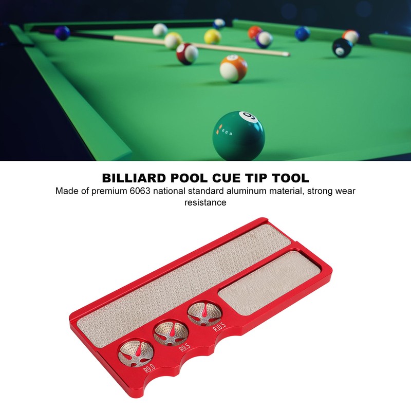 Billiard Pool Cue Tip Tool Multifunction Portable Aluminum Pool Cue
