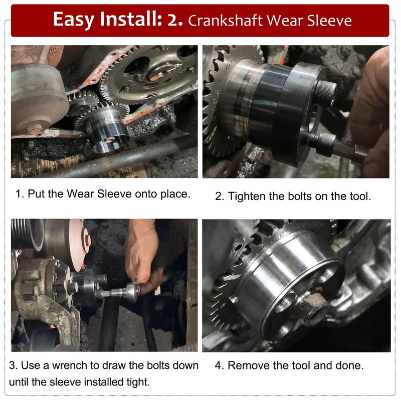 1338 Front Cover Crankshaft Seal Installer &5046 Wear Sleeve Installer