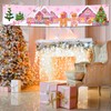 Decoración de pan de jengibre rosa, suministros de Navidad de