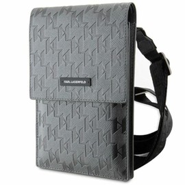 Karl Lagerfeld KLWBSAMSMG Bag Silver Saffiano Mongram Plaque