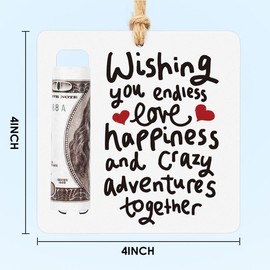 Wedding Money Holder Wedding Gifts for Couples Newlyweds Funny Newly Wed Gifts for The Husband Wife Engagement Money Holder for Cash Decoration
