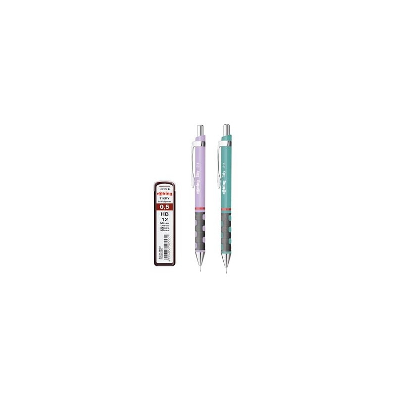 rOtring Tikky Pastel Mechanical Pencils with High Polymer Refills HB