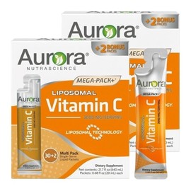 Aurora Liposome Liposomal Mega Pack Plus Vitamin C 20ml / 오로라 리포좀 리포조말 메가팩 플러스 비타민C 20mlX32개X2박스