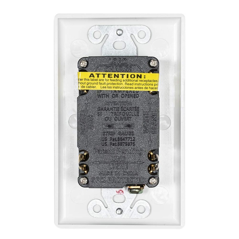 Eastman Ground Fault Circuit Interrupter, 20 Amps 125 Volts, White,