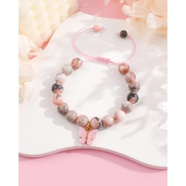 CheersLife 10th Birthday Gifts for Girls, Butterfly Charm Bracelet Birthday Gifts for 10 Year Old Girls, Pink Bracelet Sweet Age 10 Gifts for Girls Teenage Happy Birthday Presents for Teen Daughter