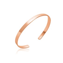 Mary & Jules Open bangle silver bracelet, 925 silver, diameter approx. 6.2 cm, width 5 mm, wide silver real jewellery bracelet, bangle made of recycled silver, Sterling Silver