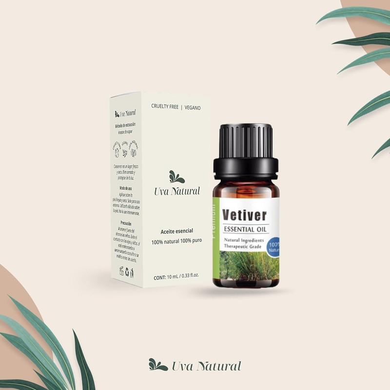 Uva Natural - Aceite Esencial de Vetiver 100% Natural 10