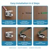 Stainless Steel Glass Shelf Brackets, 4-Pack