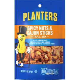 Planters SNACK MIX Cajun Sesame Peanuts Cornnuts 6oz Resealable Bag Kosher Energy Snack