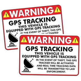 2 pcs Motorbike GPS Tracking Vehicle, 3 inches - Motorbike Warking Theft Sticker Safety Biker Decals