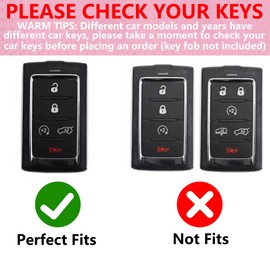 Simocky Compatible with Jeep Key Fob Cover with Keychain, Car Key Shell for Women Compatible with Grand Cherokee L Grand Wagoneer L Wagoneer Grand Cherokee L 2021-2023 Protector (5 Buttons-Pink)