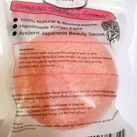 Konjac Sponge with Vitamins & Minerals Gentle Face Exfoliator