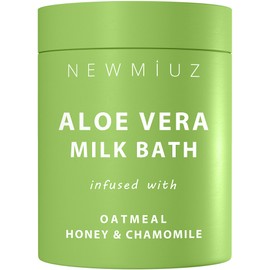 Creamy Hydrating Aloe Vera Milk Bath Soak Powder Moisturize Soften Skin Oatmeal Honey Chamomile Luxury Spa Bath Salt Mother's Birthday Christmas Relaxation Gifts for Women Perfect Stocking Stuffers