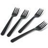 PlasticPro 200 Pack Heavy Weight Plastic Forks Black Disposable Forks