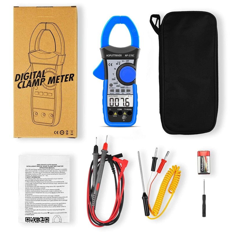 Digital Clamp Meter Multimeter AP-570C 4000 Counts Auto Range Clamp