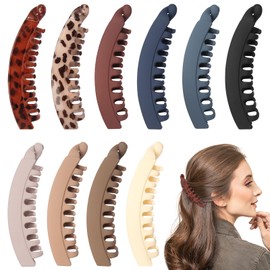 Banana Clip 10 Stück Bananenspange Haare Retro Banana Hair Clip Große Bananen Haarspange für Damen Mädchen (10 Colors)