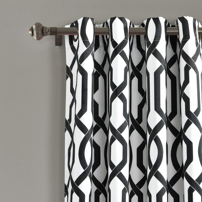 Lush Decor Edward Trellis Curtains Light Filtering Window Panel Set