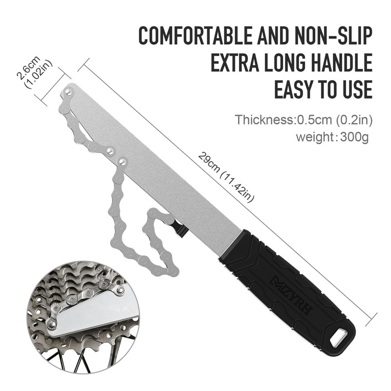 MZYRH Bicycle Chain Whip Tool, Bicycle Cassette Removal Tool, Bicycle
