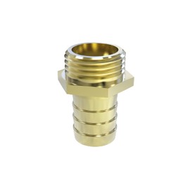 ABA Beul 10010.109.2 Threaded Hose Connector with Hexagonal and Male Thread 1 Inch x 19 mm Brass