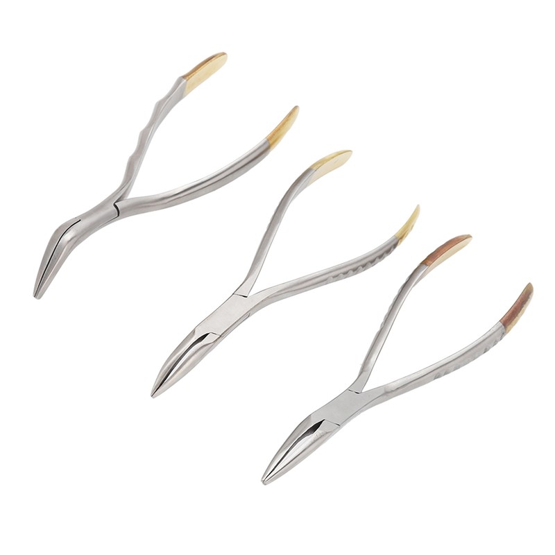 3pcs Dental Residual Teeth Fragments Extraction Pliers Stainless Steel Residual