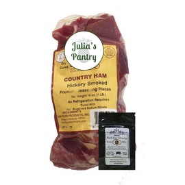 Julia's Pantry Hickory Smoked Country Premium Ham Seasoning Chunks 1lb and Red Eye Gravy Sample