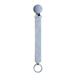 BIBS Pacifier Strap - Secure your baby's dummy with a durable polyester dummy strap and a nickel-free metal clip - suitable for all BIBS teats - Dusty Blue