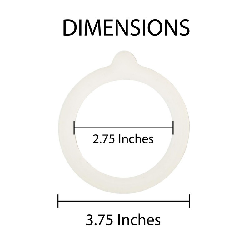 HIC Kitchen Replacement Gasket Seals, European-Grade Silicone, Fits Regular Mouth