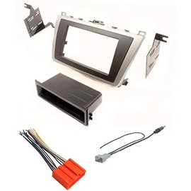ASC Car Stereo Dash Install Kit, Wire Harness, and Antenna Adapter for 2009 2010 2011 2012 2013 Mazda 6 Mazda6