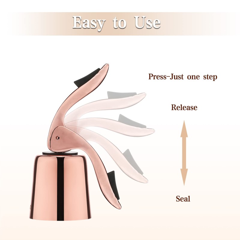 OWO Stainless Steel Wine Bottle Stopper, Reusable Wine Saver with