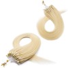 XUANHEFA Human Hair Ring Loop Hair Tip Extensions Remy Hair