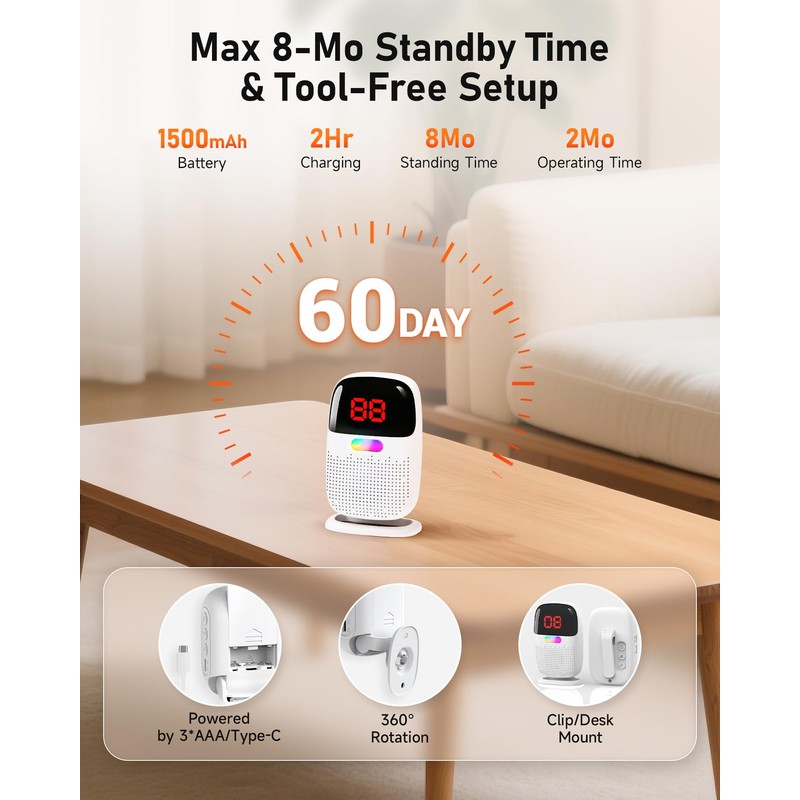 PILSAMAS Bed Alarms for Elderly Dementia Patients - Digital Sensor