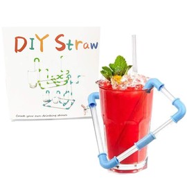 DIY Pipe Straw Kit, 30 Pcs Crazy Fun DIY Straws Connectors Novelty Straws, Create Your Own Fun & Funky Straw for Party Beverage