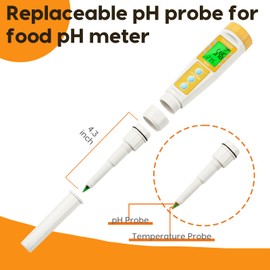 Food pH Probe, Replacement Food pH Probe for YINMIK Kitchen Food pH Meter. 2025 Digital pH Sensor for YK-F01 & YK-2S Food pH Tester. New Spear Tip pH Electrode for Food pH meter