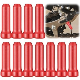 Bicycle Tip Caps Wire End Caps Bicycle Wire Caps Bike Cable End Caps Brake Wire End Caps Brake Line Caps Abrasion Resistant Durable Bicycle Bicycle Accessories Red (Set of 50)