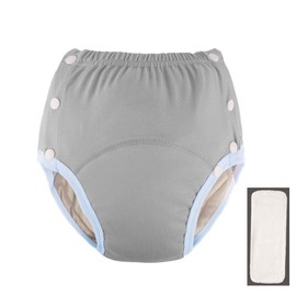 DEEYOTA Adult Elastic Button Cloth Diaper with a Diaper,Adult Cotton Cloth Diaper,Adjustable Diaper Pants,Leak-Proof,Easy to Put on and Take Off,Suitable for Bedridden,Elderly and Incontinent People