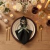 Signature Linen™ de D'Moksha, 100% Lino Puro Negro Servilletas Juego