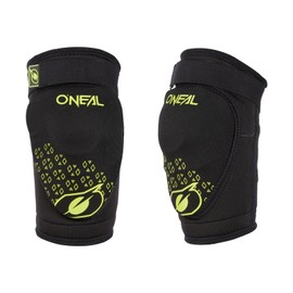 O'NEAL Knee Protector, Children, BMX Mountain Bike Downhill, IPX® Impact Protection Made of Polyurethane, Lightweight Construction, Abrasion-Resistant Material, Dirt Knee Guard Youth V.23, Black, Neon