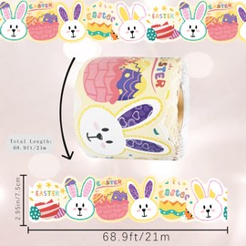 DMJUNCONG 68.9 Feet Easter Bulletin Board Border Scalloped Bulletin Board Trim for Classroom,Bedroom Wall,Home Decoration,Birthday Party Decorations,Easter Decoration