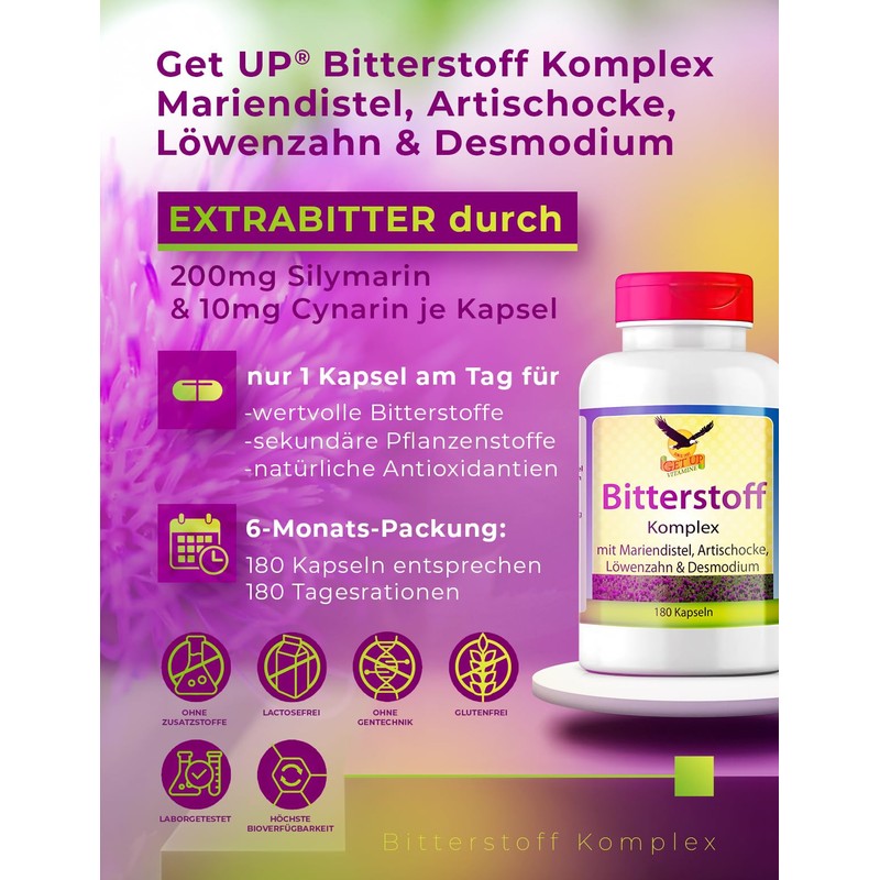 Get UP® Bitter Substance Complex with Milk Thistle, Artichoke, Dandelion