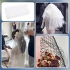 BENECREAT White Mesh Polyester Wedding Veil Netting Fabric, 2 Yards