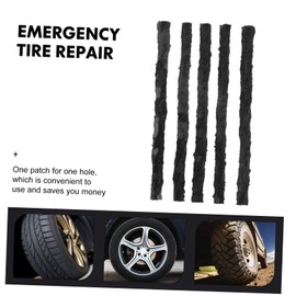 GRIRIW 10pcs Tire Repair Rubber Strings Self Vulcanizing Repair Tools for Tubeless Tires Black Strips for Cars Motorcycles Trucks