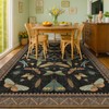 Black Washable Insect Area Rugs 8x10 - Bug, Dragonfly, Bee,