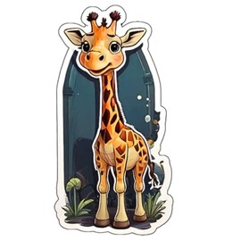 Cute Giraffe Stickers for Water Bottle 3in, 3Pcs Waterproof Vinyl Kawaii Animal Stickers for Laptop Skateboard Scrapbooking Journal Luggage Bike Phone,Giraffe Stickers for Kids Adults.(H81)
