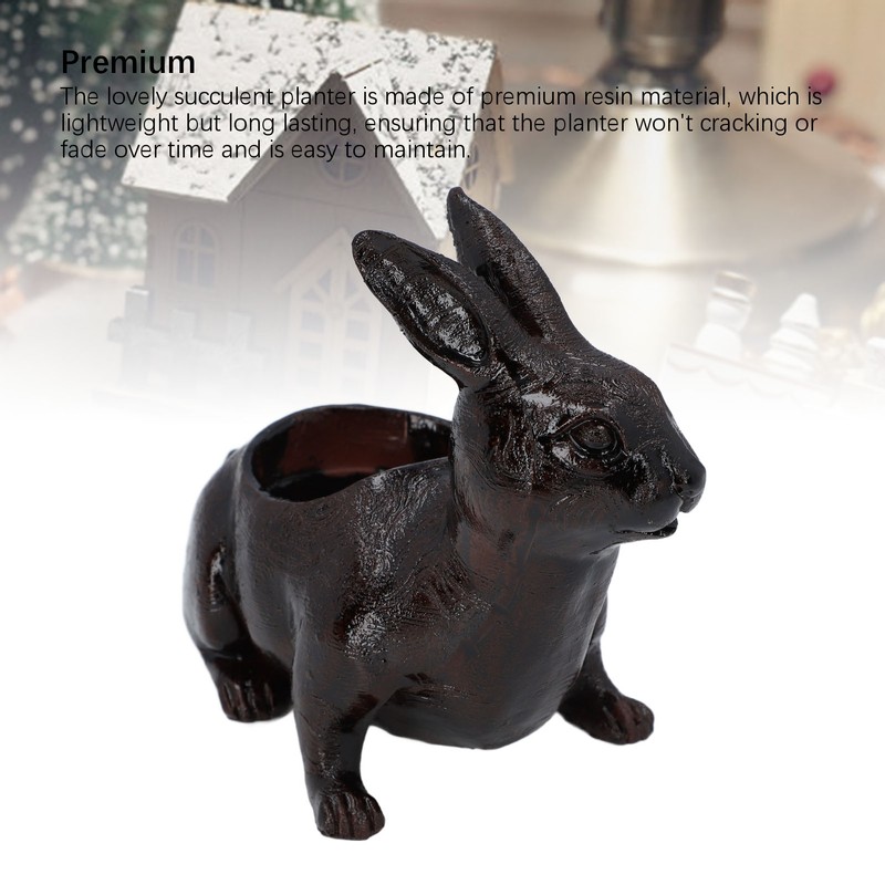 Rabbit Planter Animal Shaped Cartoon Succulent Plant Pot Garden Decoration