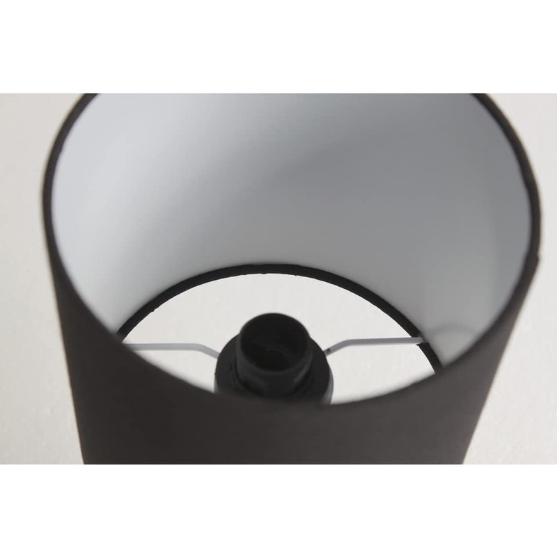 Lexi Lighting Cara Table Lamp, Black/Timber, E14 Lamp Holder, Cozy