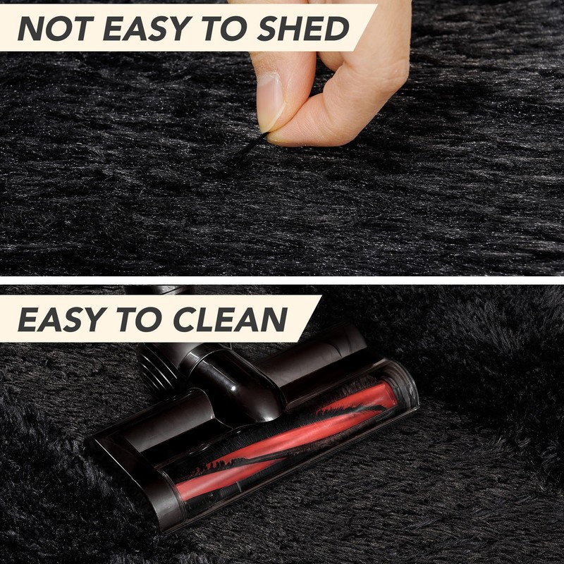 Deconovo 4x6 Ft Shaggy Area Rug,Ultra Soft, Washable, Non-Slip Plush