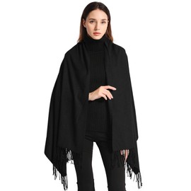 Arctic Penguin Pashmina Scarf, Cashmere Stole, Women's Shoulder Scarf, Wedding Cashmere Shawl, Men's Wrap for Winter, Men's Shawl, 200 x 70 cm - black, size: l