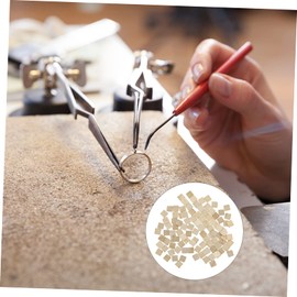 KONTONTY 3sets Jewelry Making Soldering Kit Silver Soldering Flux Easy to Use Solder Tabs Jewelry Repair Equipment 100pcs*3